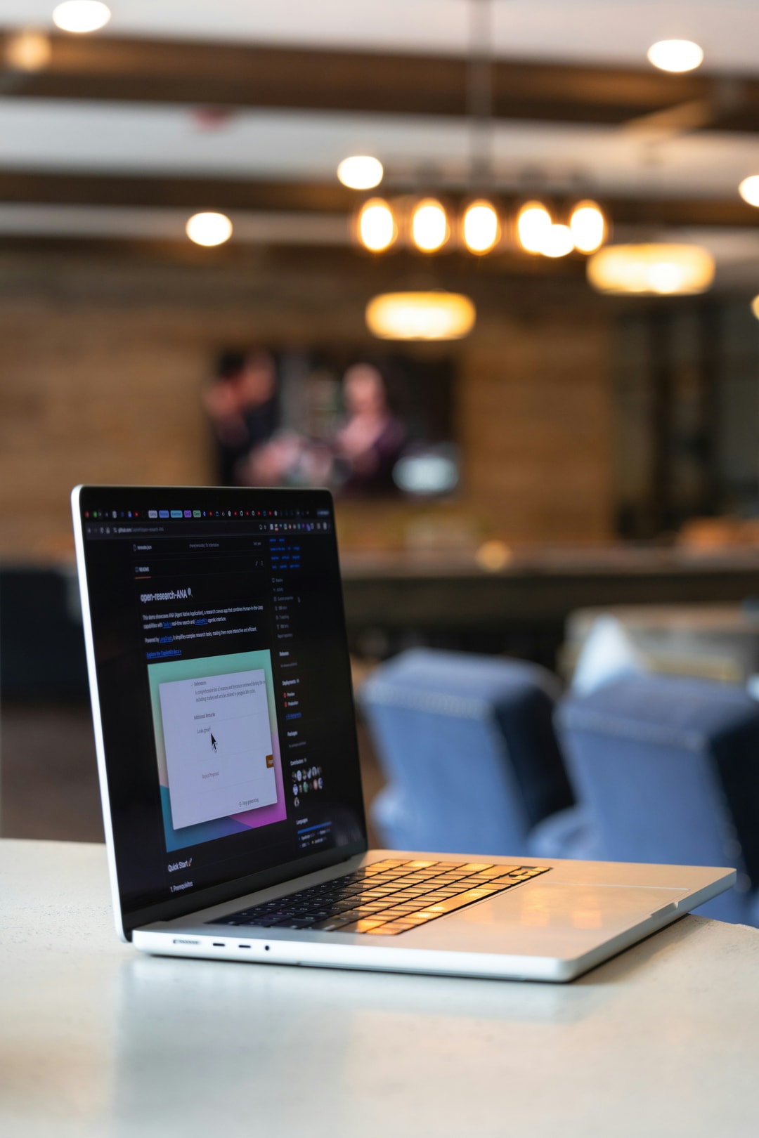 Modern technology platform displayed on a laptop in a contemporary workspace